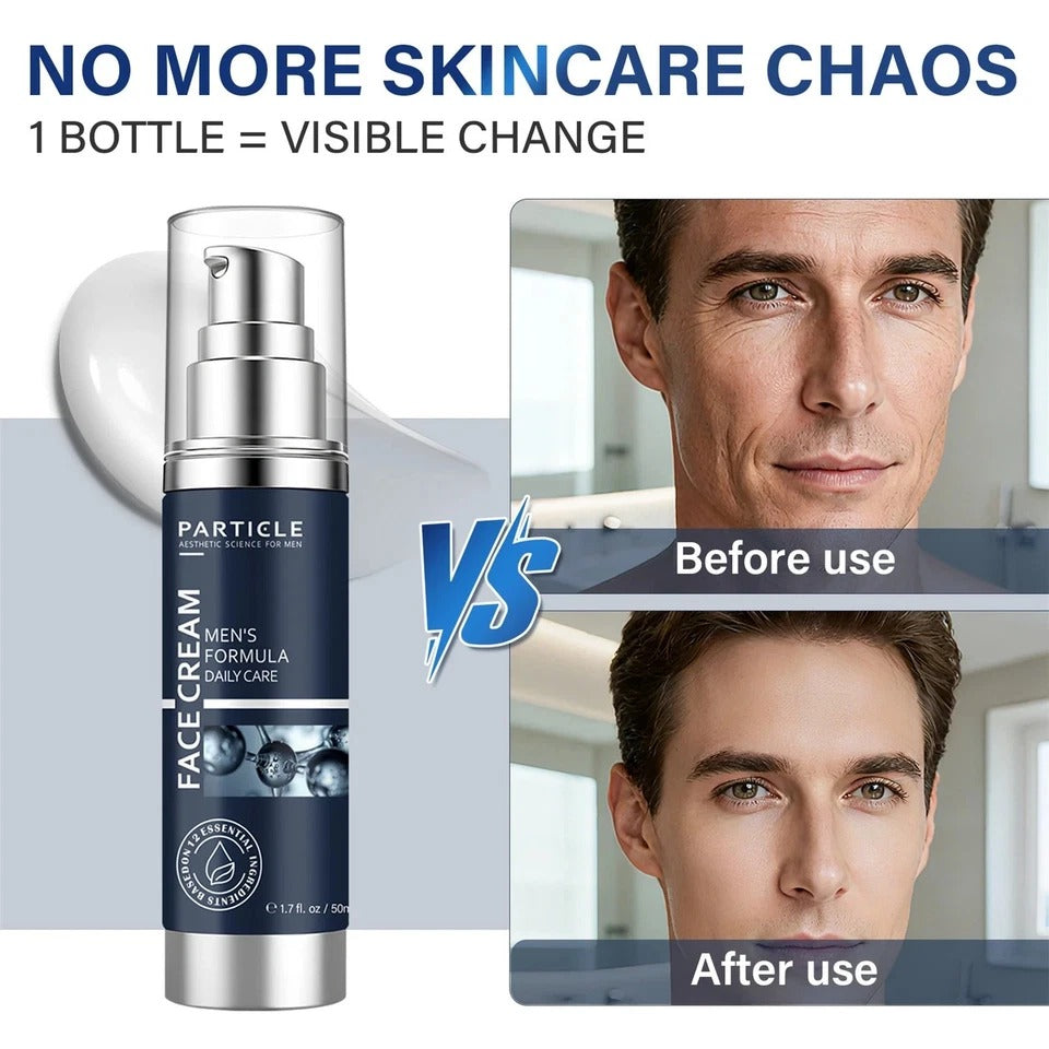 Particle Men's Face Cream – Daily Facial Moisturizer, 1.7 fl oz (50 ml)