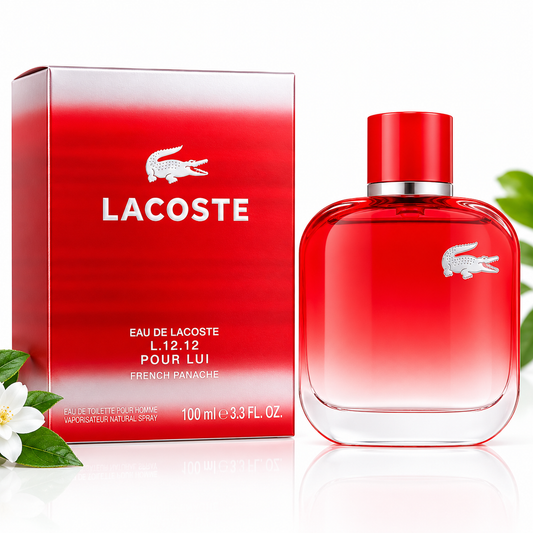 Lacoste L.12.12 Pour Lui French Panache Eau de Toilette for Men – 3.3 fl oz (100 ml)