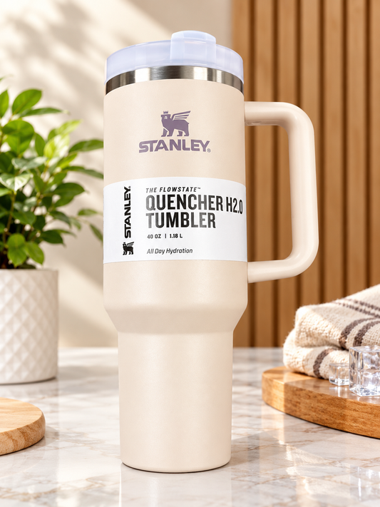 Stanley Quencher H2.0 FlowState Tumbler 40 oz – Cream Beige